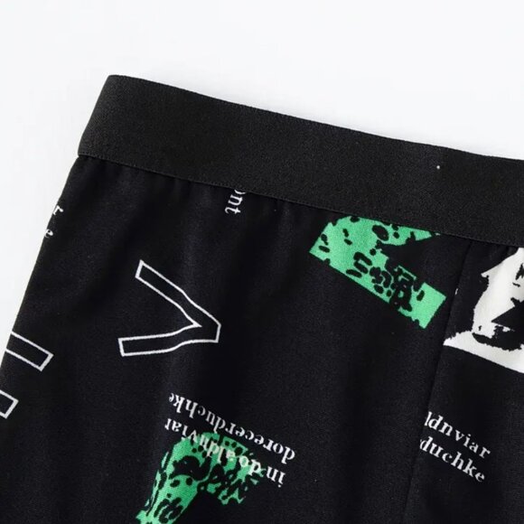 6pc Modern Art Letter Print ComfortFit Boxer Briefs Medium - Picture 5 of 9